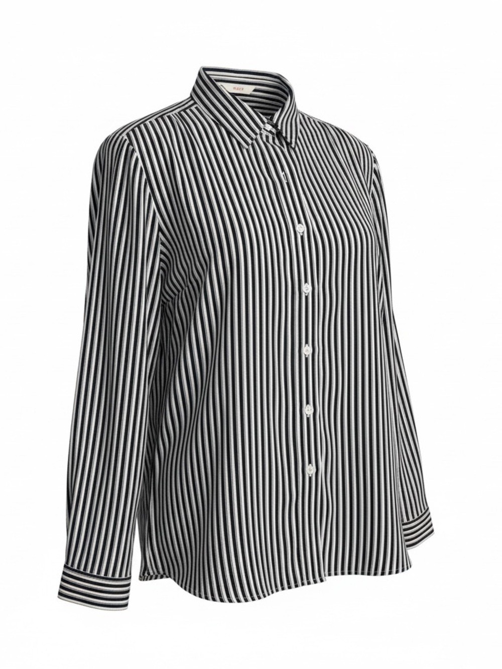 H&M Navy White Stripe Button Front Shirt